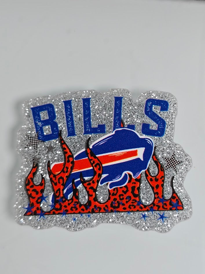 Acrylic Glitter Flatbacks - Bills