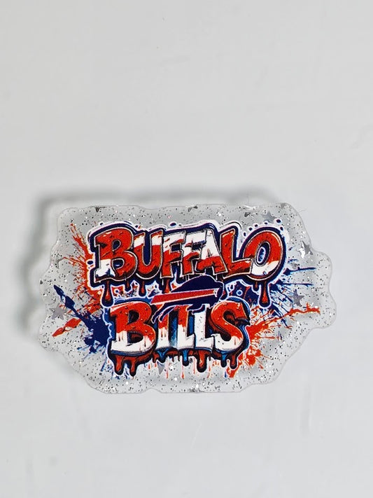 Acrylic Glitter Flatbacks - Buffalo Bills