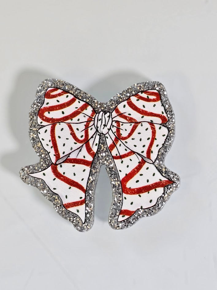 Magnetic Phone Grips – Christmas Bowtie