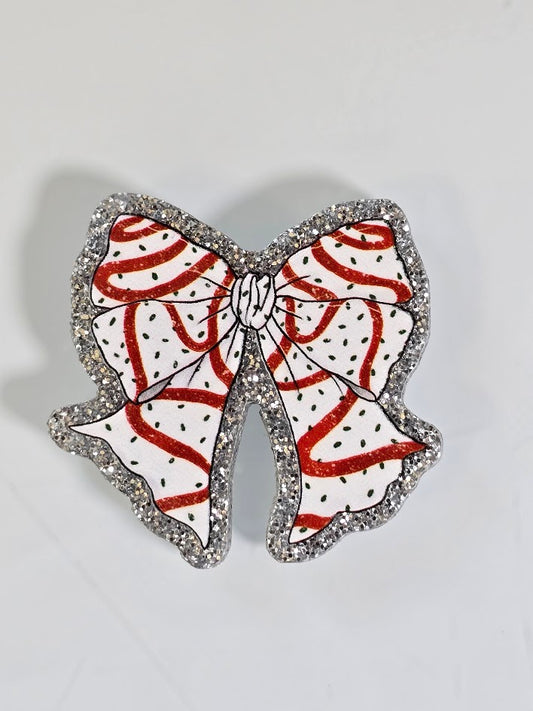 Magnetic Phone Grips – Christmas Bowtie