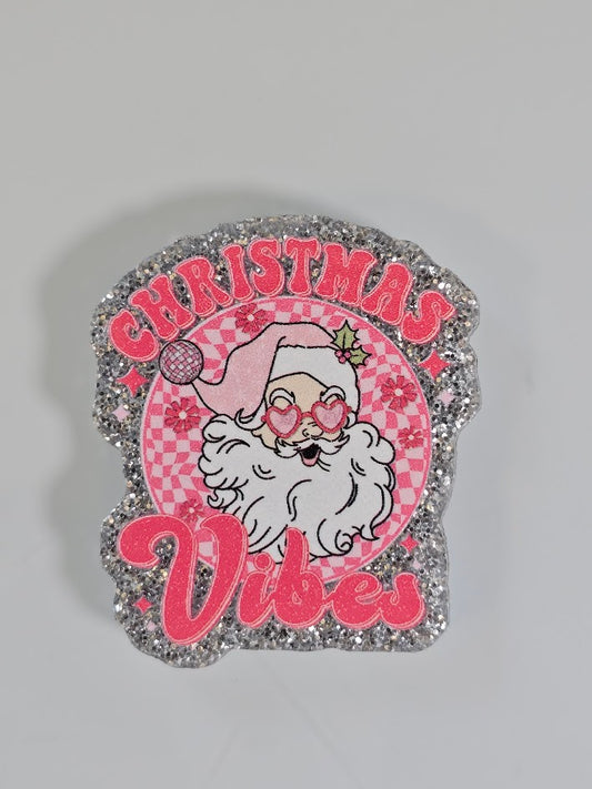 Acrylic Glitter Flatbacks - Christmas Vibes