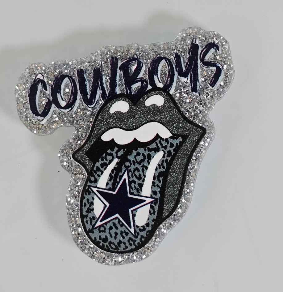 Acrylic Glitter Flatbacks - Cowboys