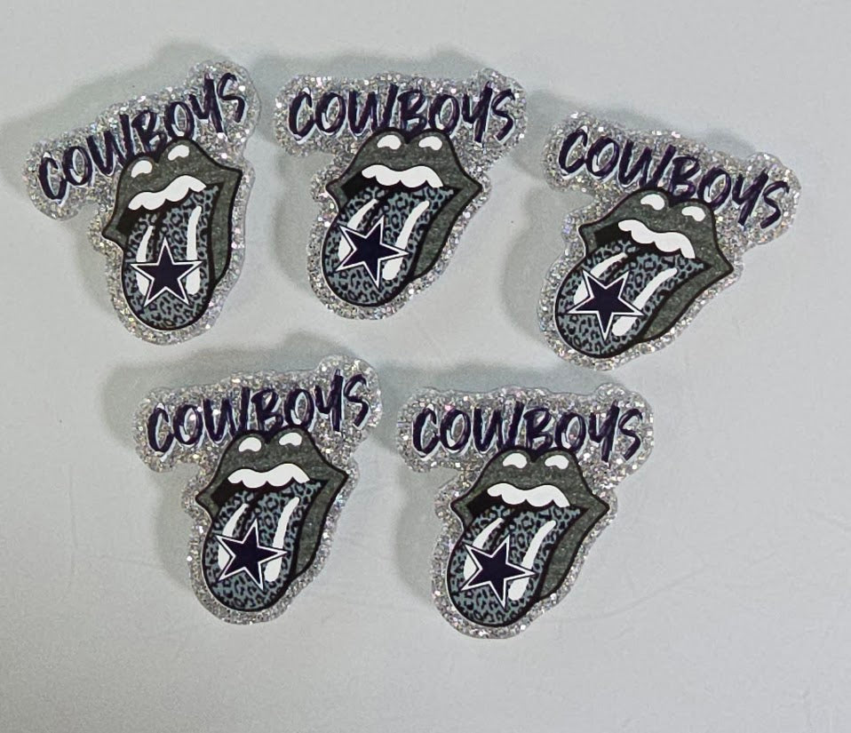 Acrylic Glitter Flatbacks - Cowboys