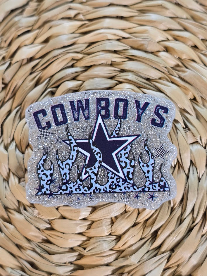Acrylic Glitter Flatbacks - Cowboys