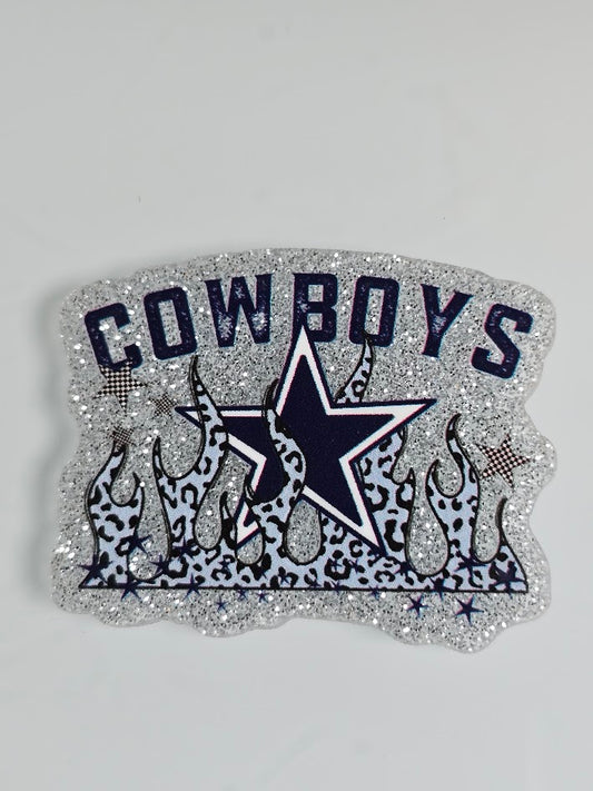 Acrylic Glitter Flatbacks - Cowboys