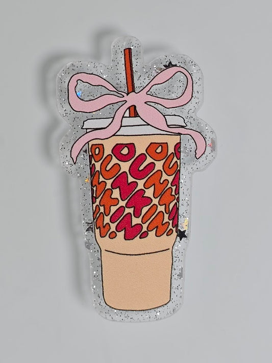 Acrylic Glitter Flatbacks - Dunkin