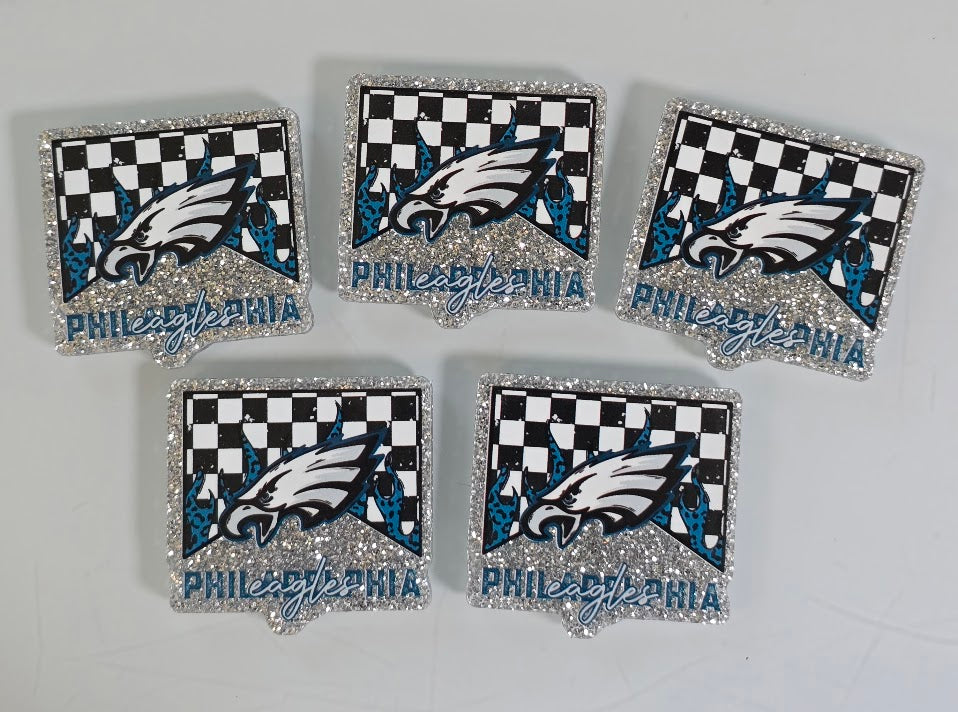 Acrylic Glitter Flatbacks - Eagles