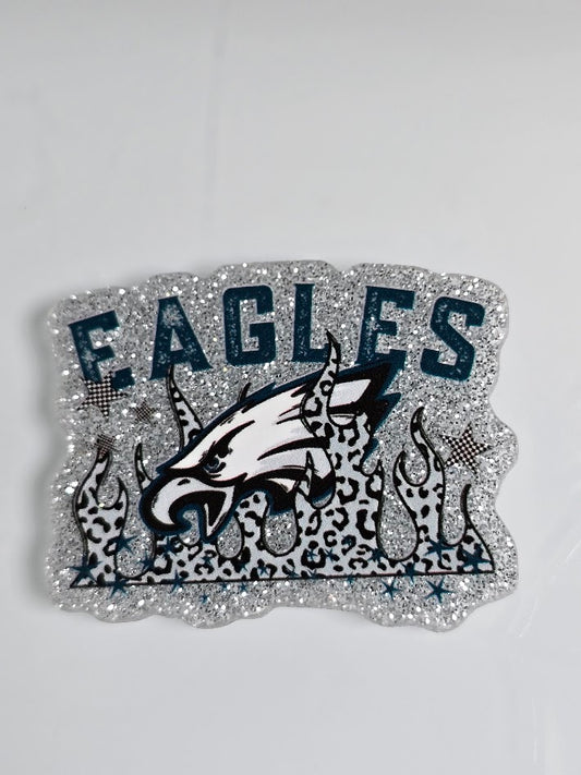 Acrylic Glitter Flatbacks - Eagles