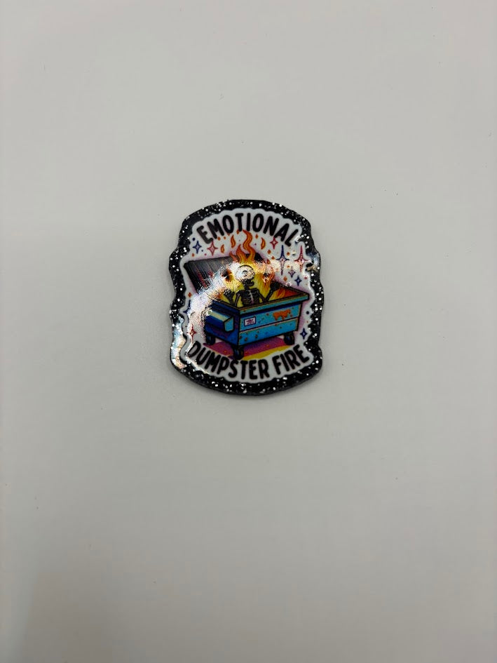 Emotional Dumpster Fire Bogg Bag Charm