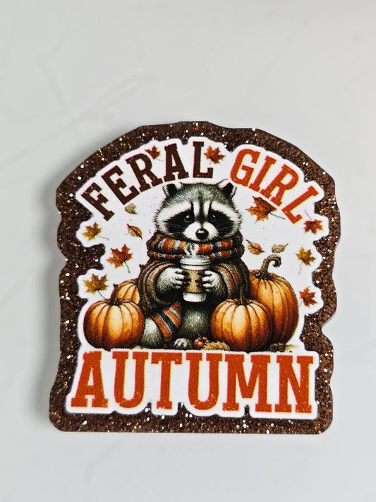 Acrylic Glitter Flatbacks - Feral Girl Autumn