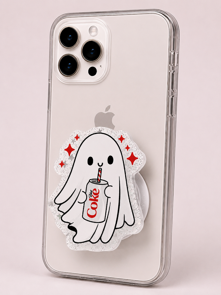 Magnetic Phone Grips – Diet Coke Ghost
