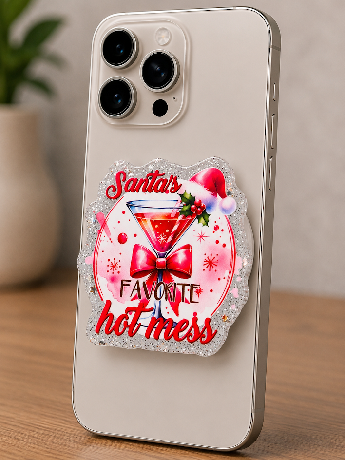 Magnetic Phone Grips – Santa's Favorite Hot Mess