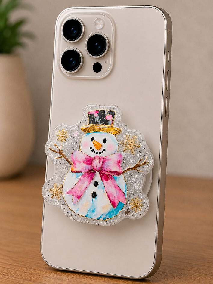 Magnetic Phone Grips – Snowman