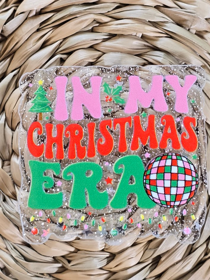 Acrylic Glitter Flatbacks - In My Christmas Era