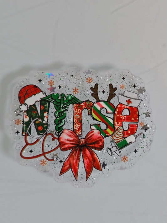 Acrylic Glitter Flatbacks - Nurse