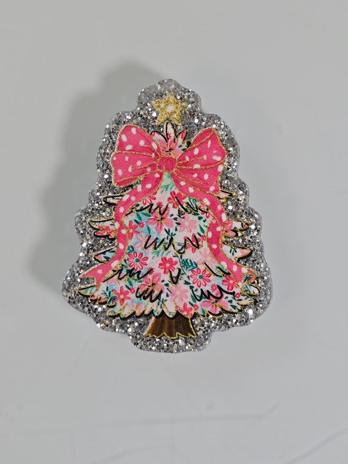 Acrylic Magnets - Pink Christmas Tree
