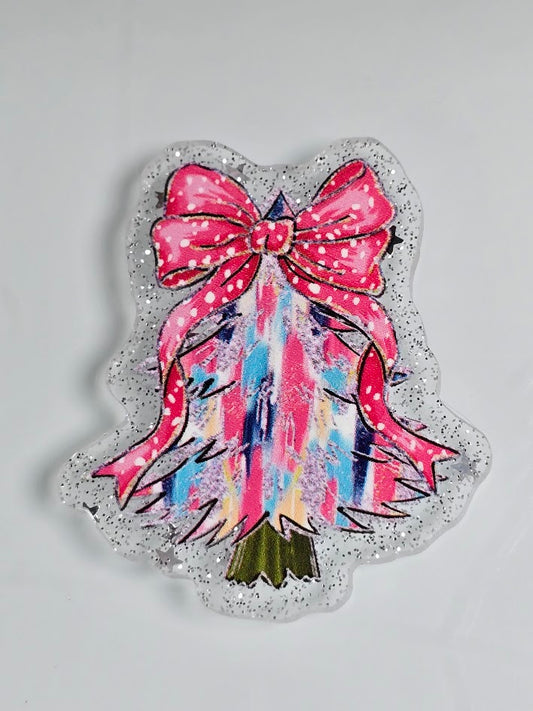 Bogg Bag Charms - Pink Christmas Tree