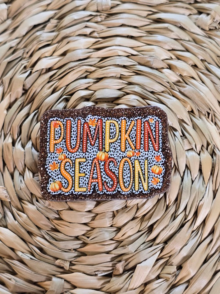 Acrylic Glitter Flatbacks - Pumpkin Season
