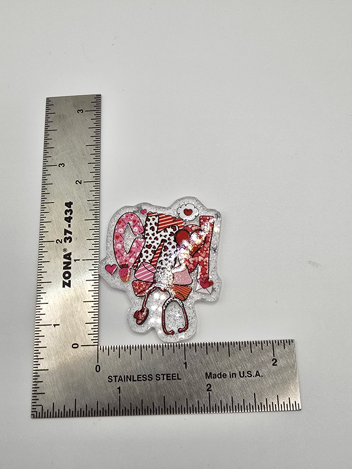 Acrylic Glitter Flatbacks- Valentine’s CNA