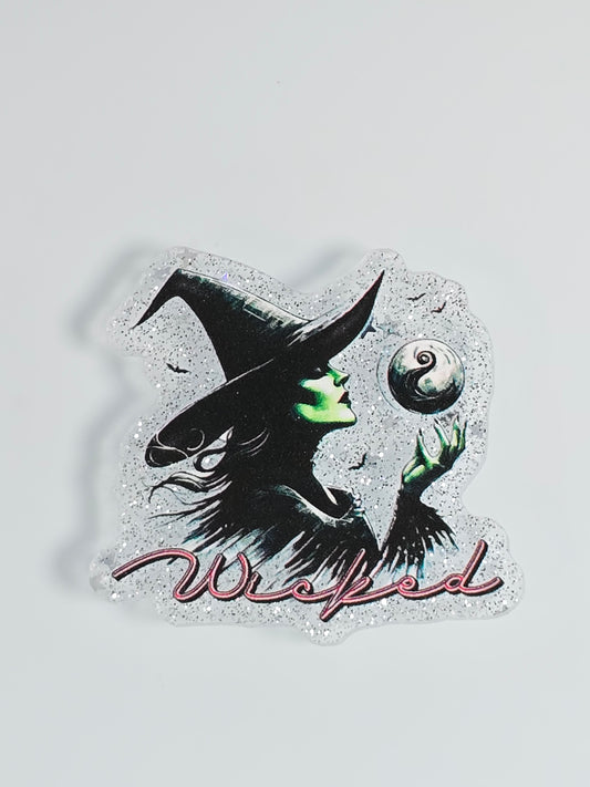 Acrylic Glitter Flatbacks- Wicked