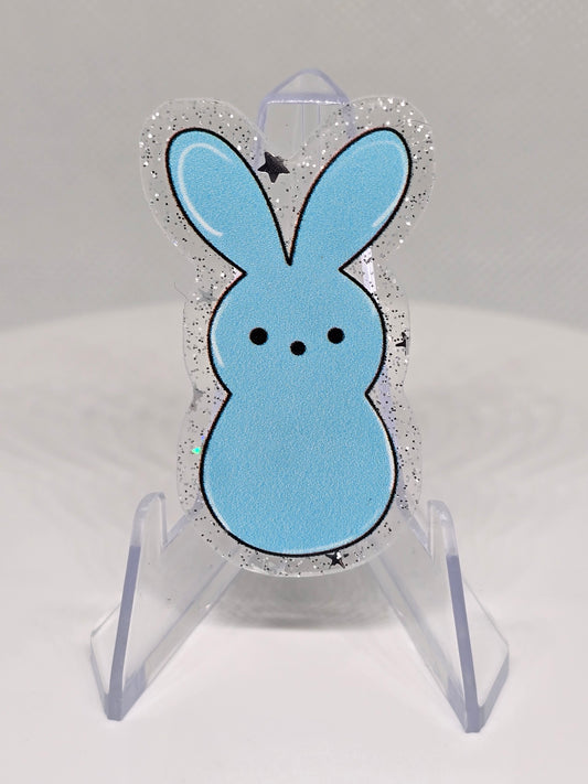 Acrylic Glitter Flatback- Blue Peep