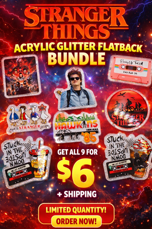 Acrylic Glitter Flatback Bundle: Upside Down