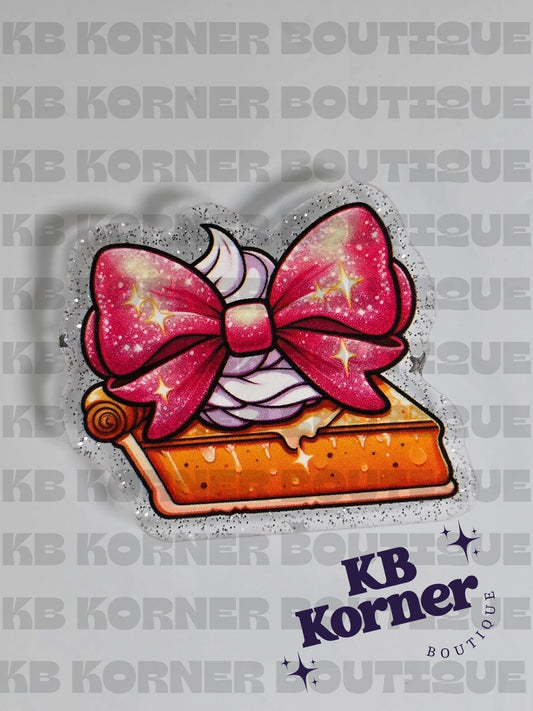 Acrylic Glitter Flatbacks - Sparkling Pumpkin Pie