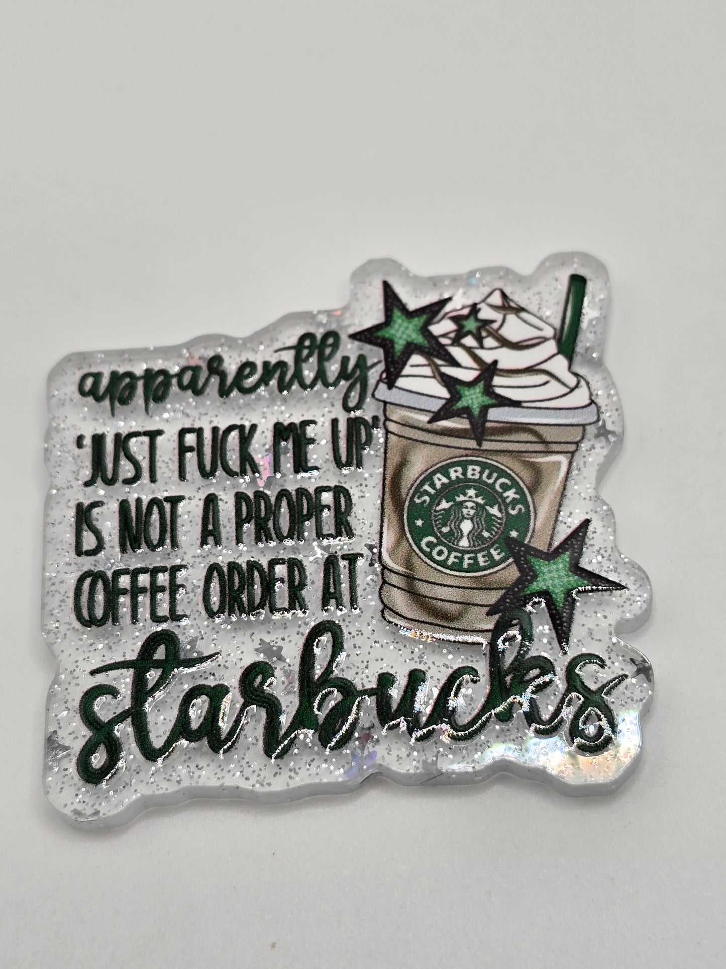 Acrylic Glitter Flatbacks- Starbies Order