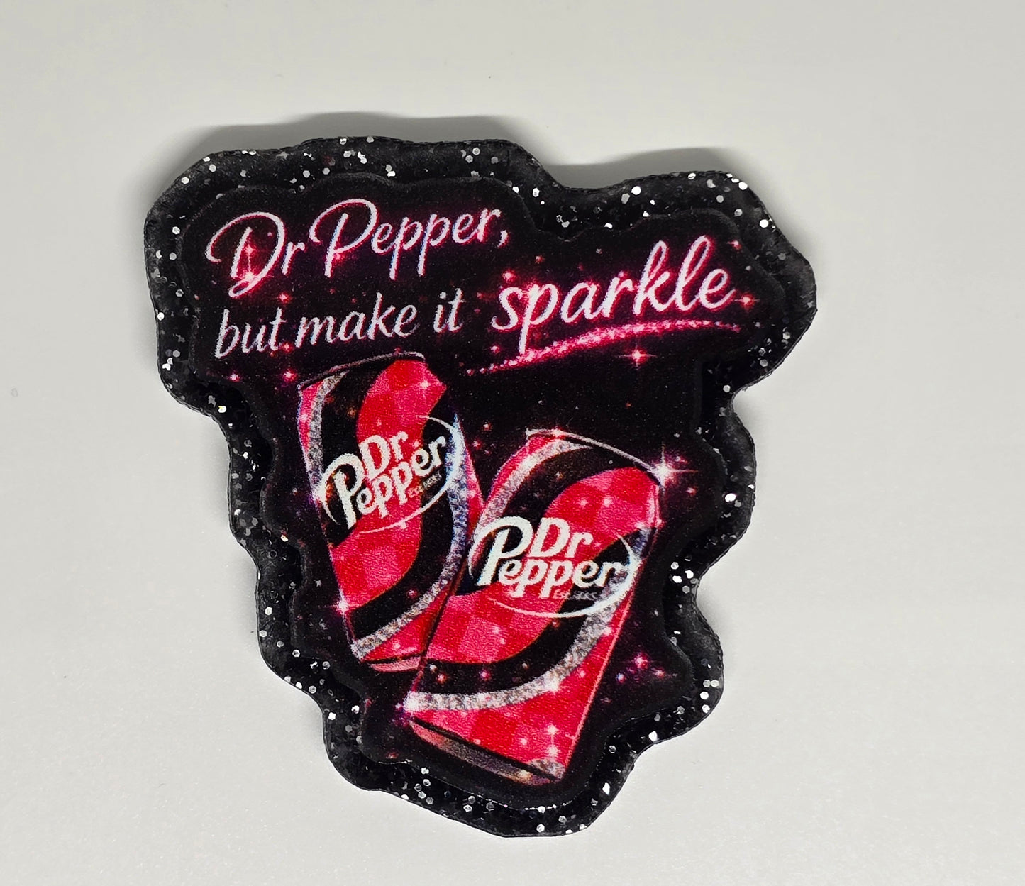 Acrylic Glitter Flatback- Dr. Pepper But Make It Sparkle