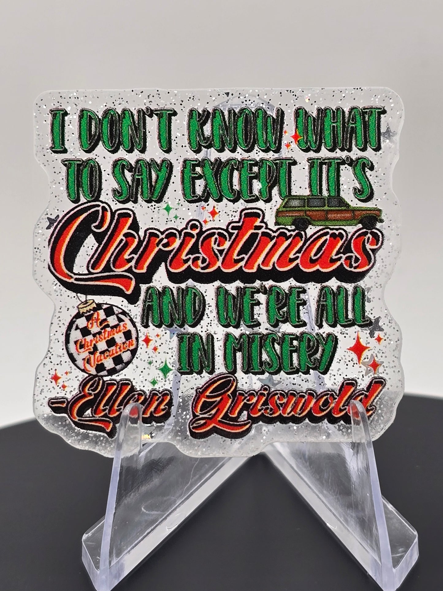 Acrylic Glitter Flatbacks- Ellen Griswold