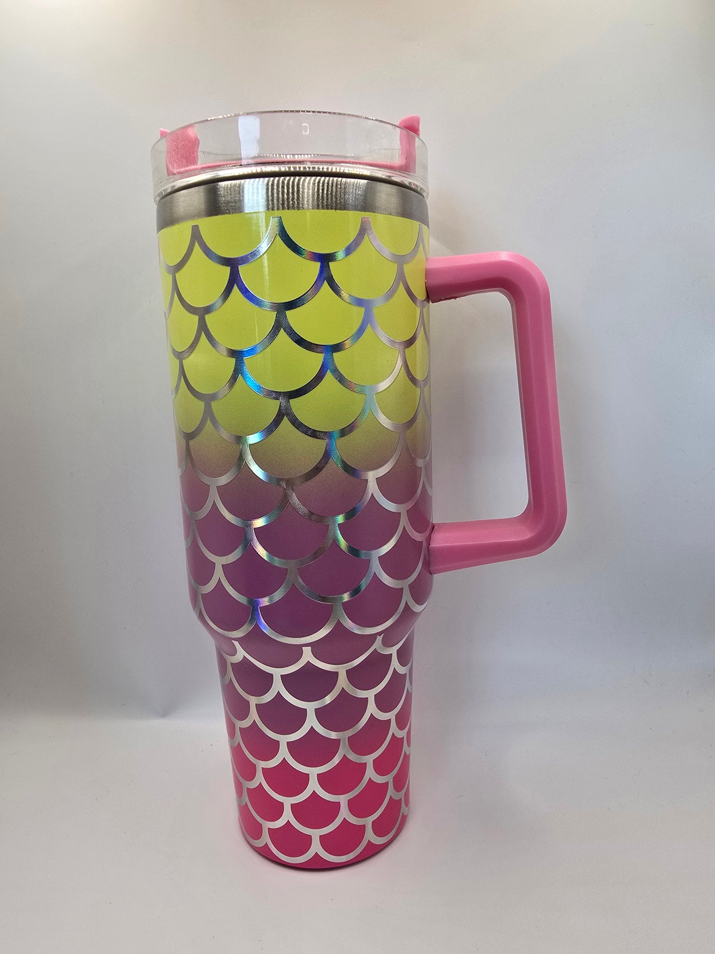 Light Pink/Yellow Mermaid 40 oz Tumbler