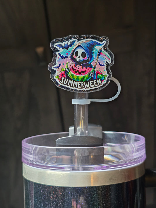 ✨️Acrylic Glitter Straw Toppers- Summerween✨️