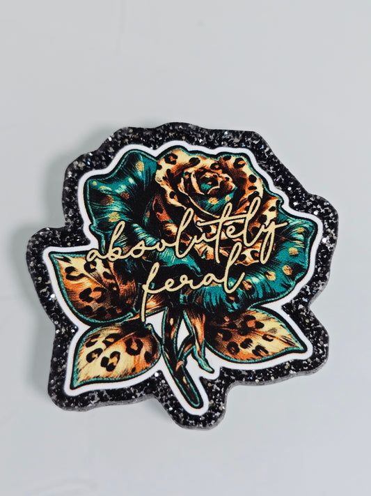 Acrylic Glitter Flatbacks-Absolutely Feral