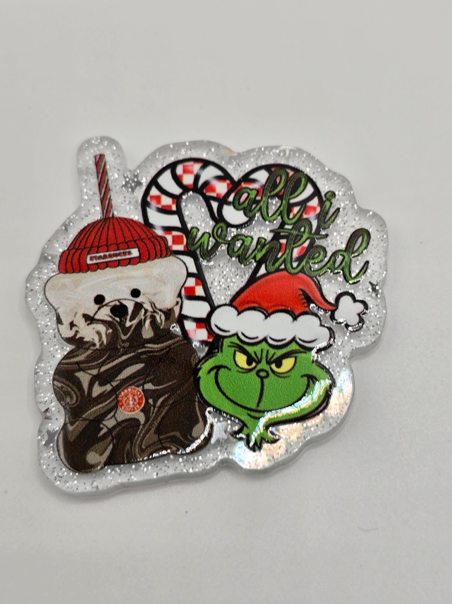 Acrylic Glitter Flatbacks- Mr. Moody and Starbies