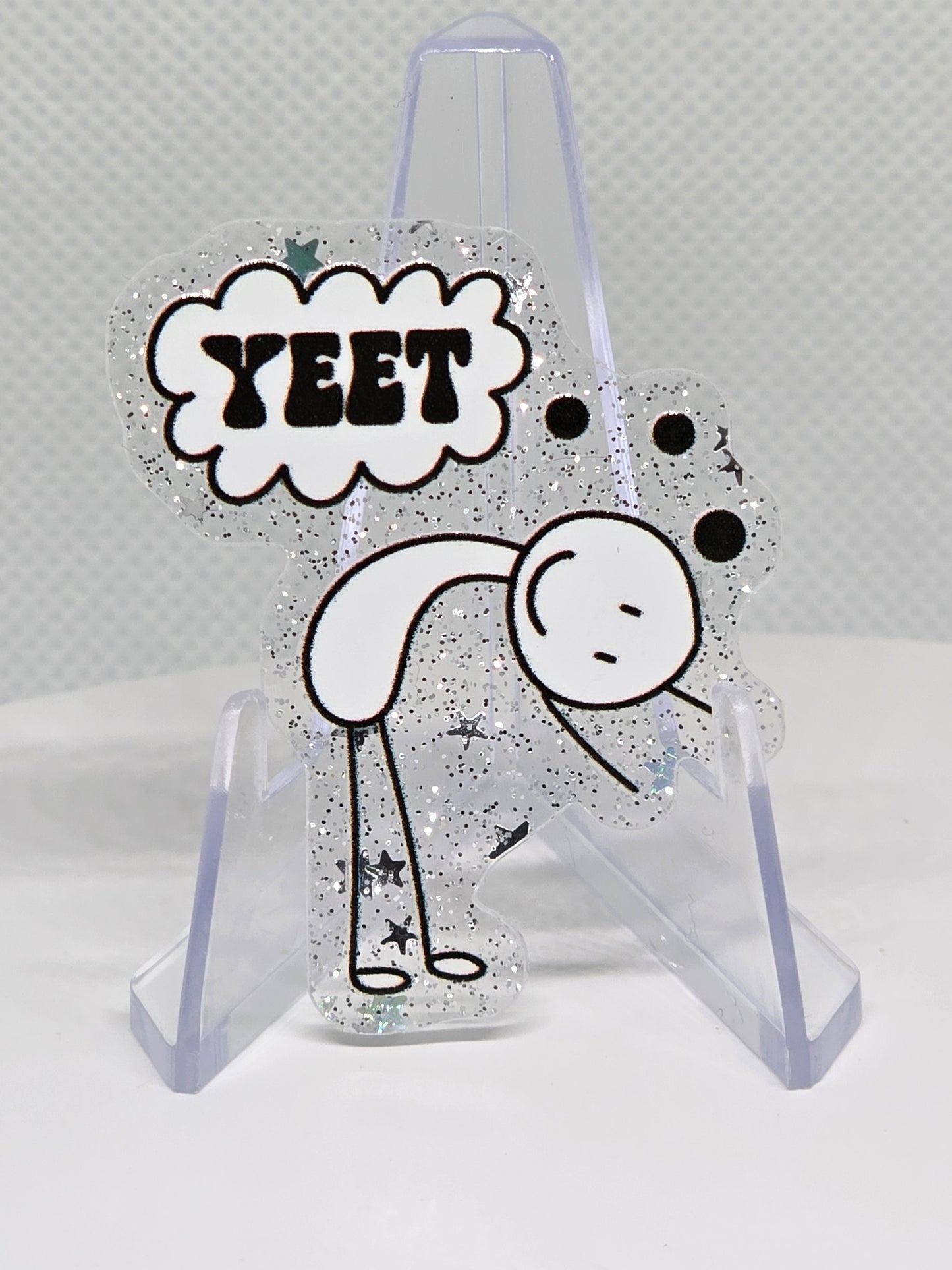 Acrylic Glitter Flatback-Yeet