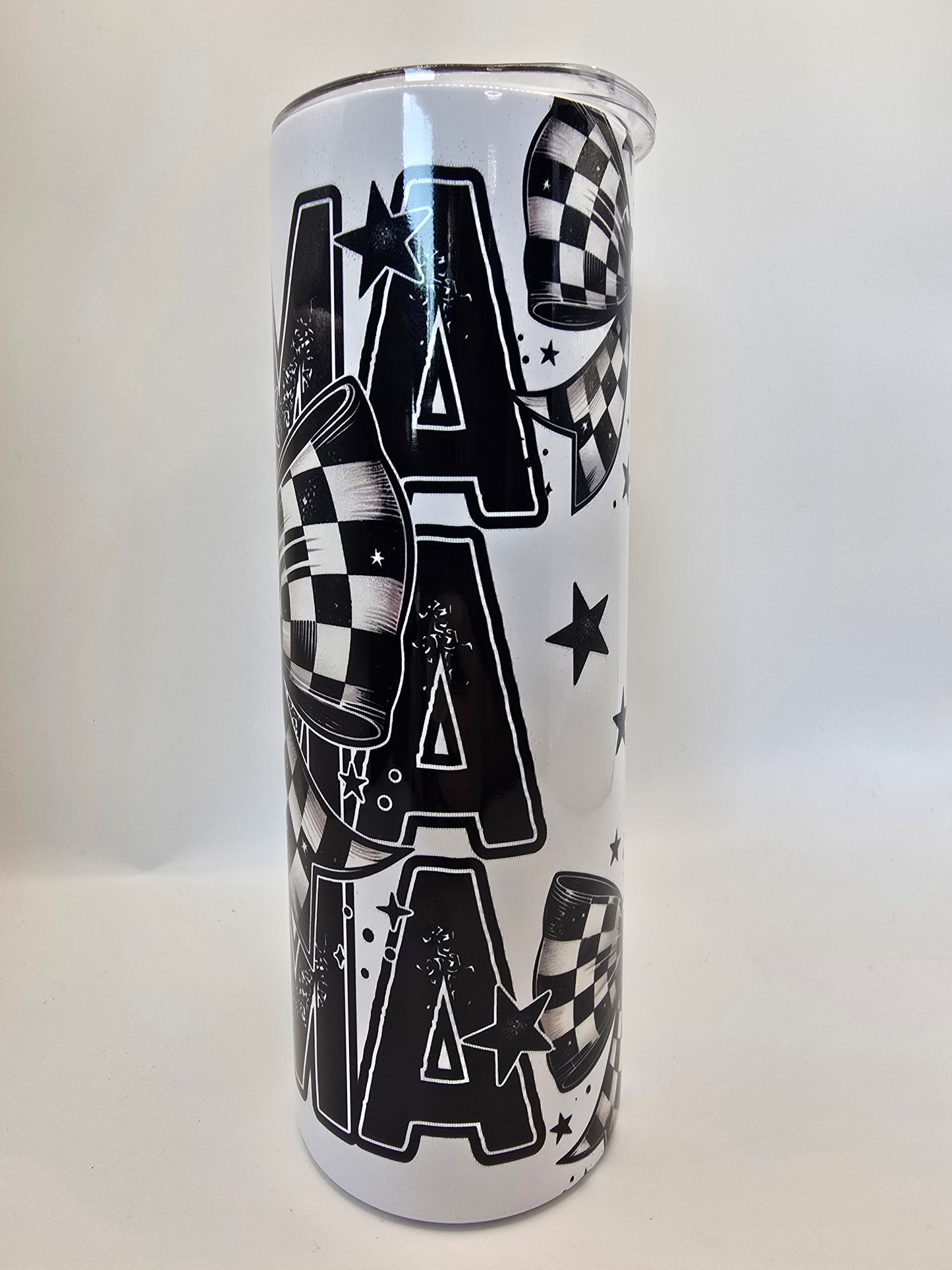 Mama Checkered Bow 20oz Tumbler
