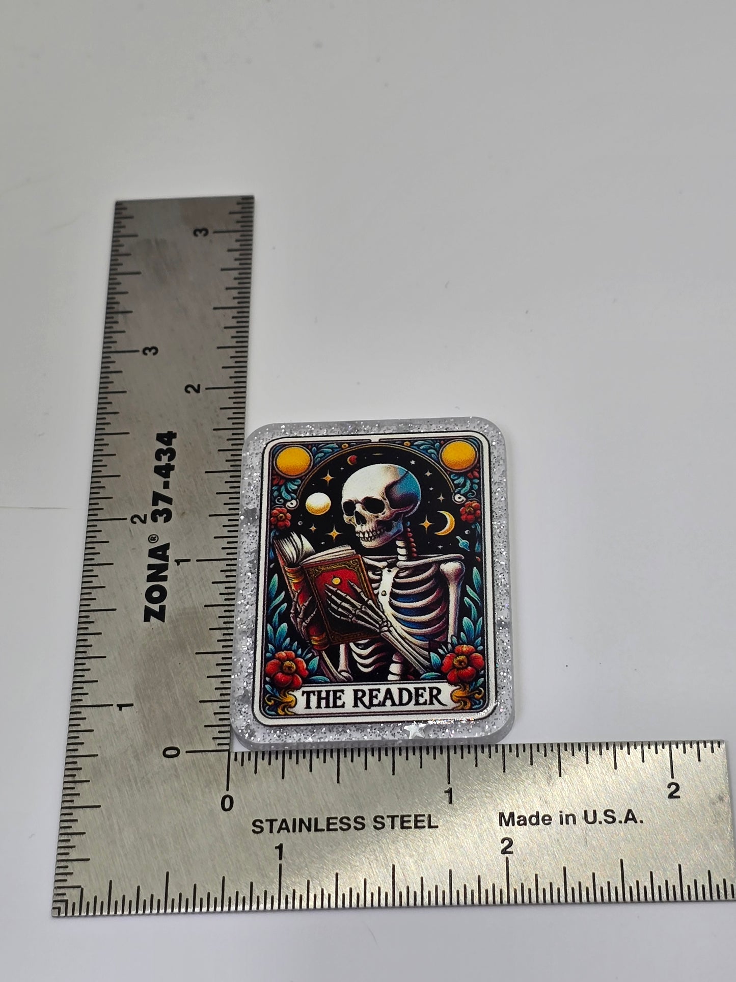 Acrylic Glitter Flatbacks- The Reader