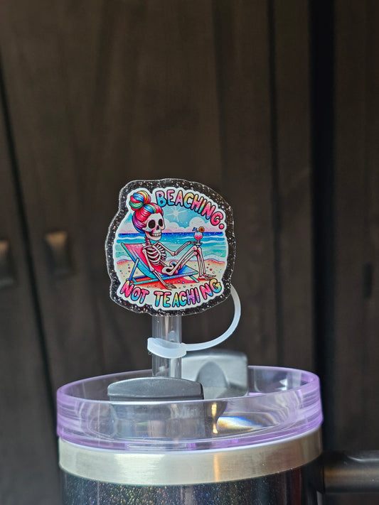 ✨️Acrylic Glitter Straw Toppers- Beachin Noy Teaching✨️