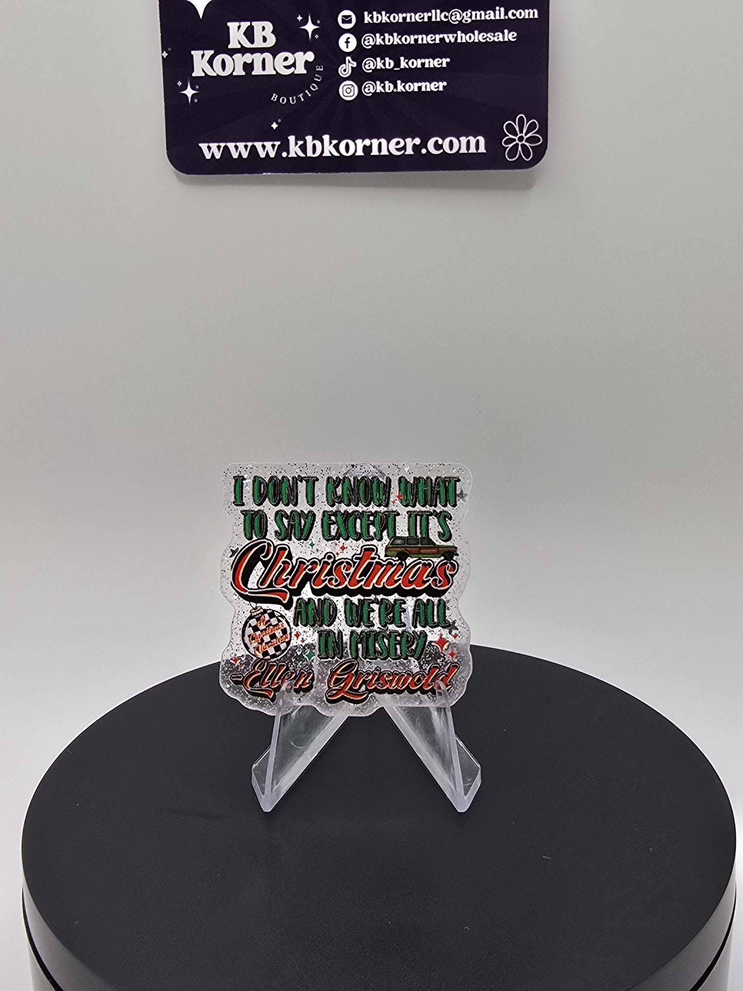 Acrylic Glitter Flatbacks- Ellen Griswold
