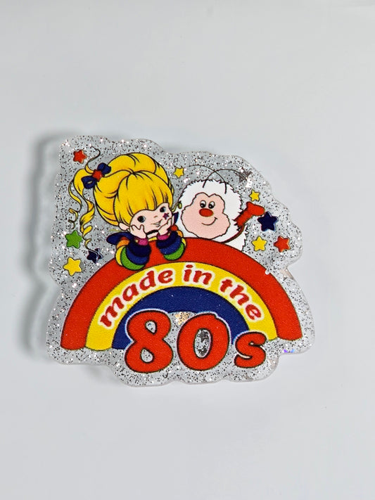 Acrylic Glitter Flatbacks- Rainbow Brite Made In The 80's 🌈