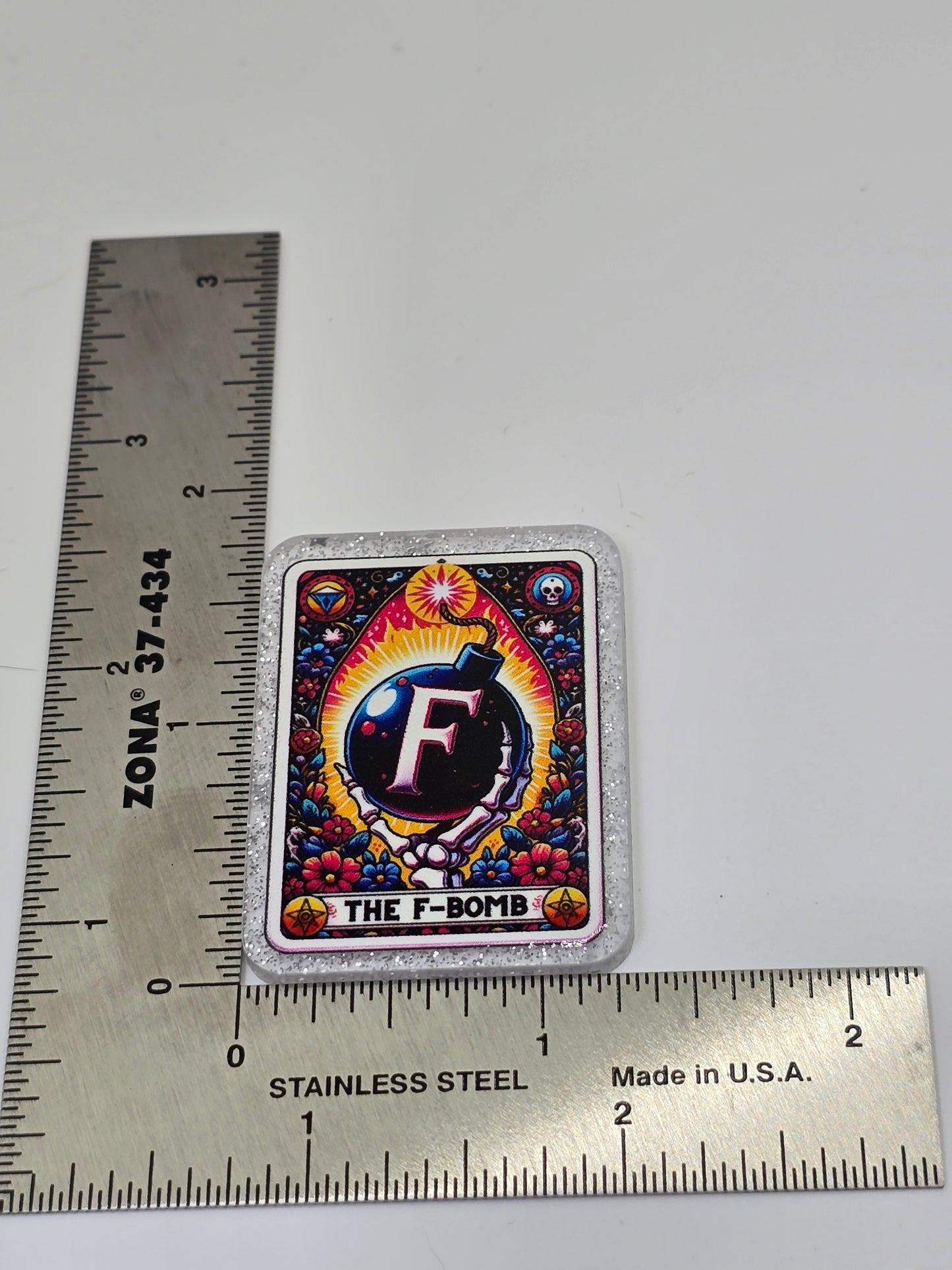 Acrylic Glitter Flatbacks- The F Bomb