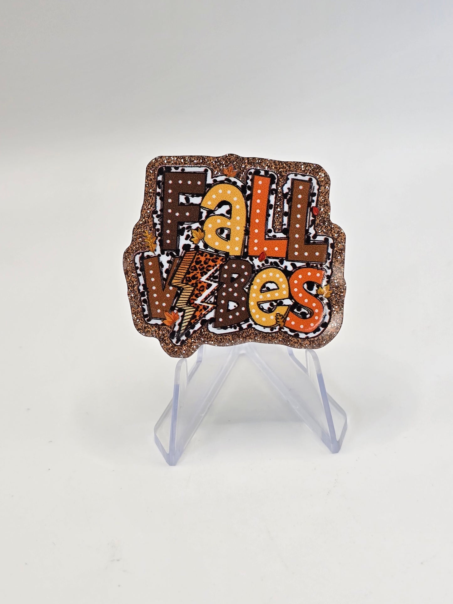 Acrylic Glitter Flatbacks-Fall Vibes