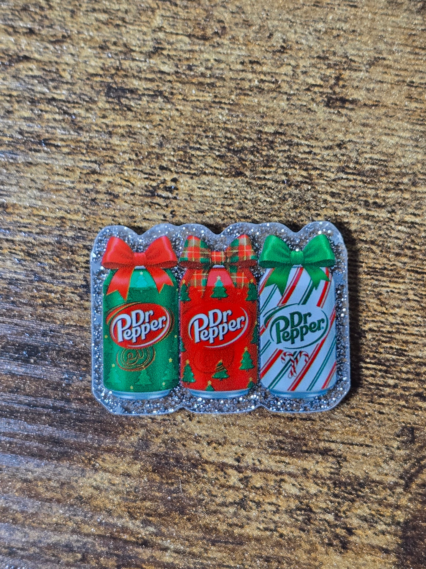 Acrylic Glitter Flatbacks - Dr. PEP Christmas