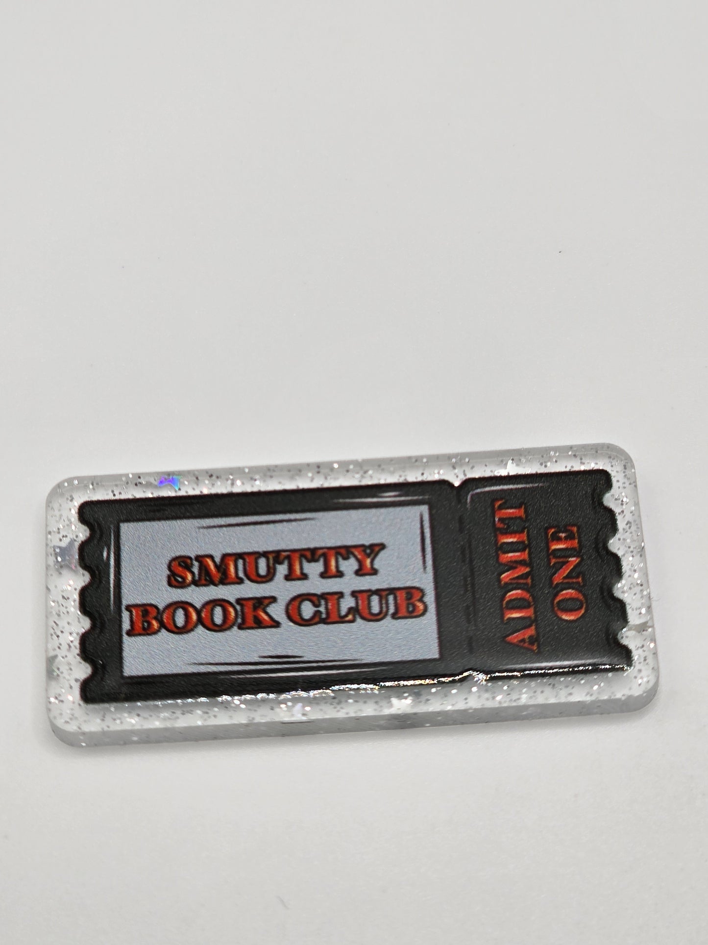 Acrylic Glitter Flatbacks- Smutty Book Club