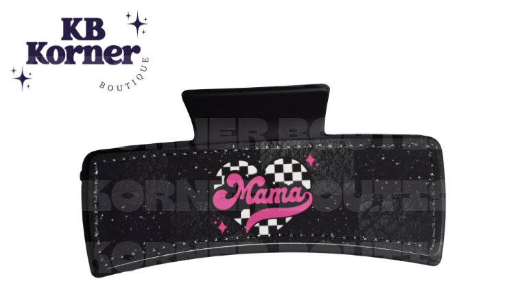Sassy Hair Clip: Mama Heart