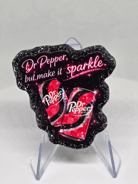 Acrylic Glitter Flatback- Dr. Pepper But Make It Sparkle