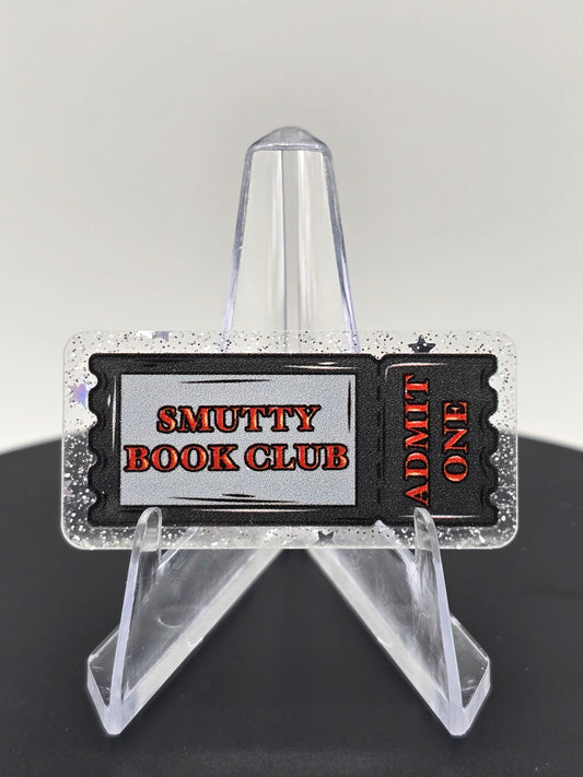 Acrylic Glitter Flatbacks- Smutty Book Club