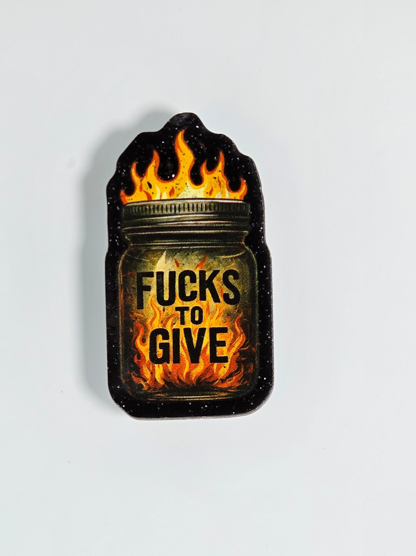 Acrylic Glitter Flatbacks- F*cks To Give