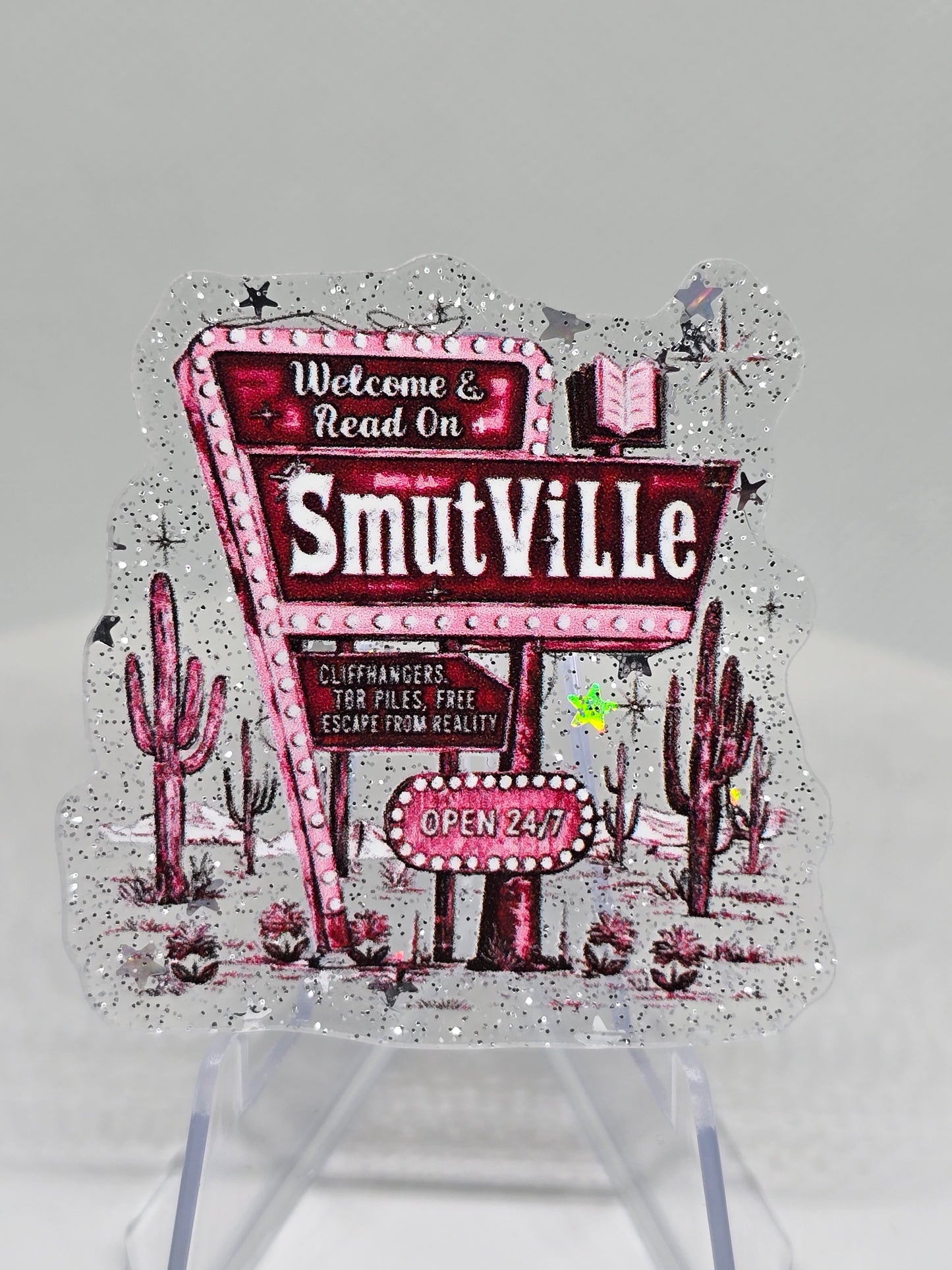 Acrylic Glitter Flatback- Smutville