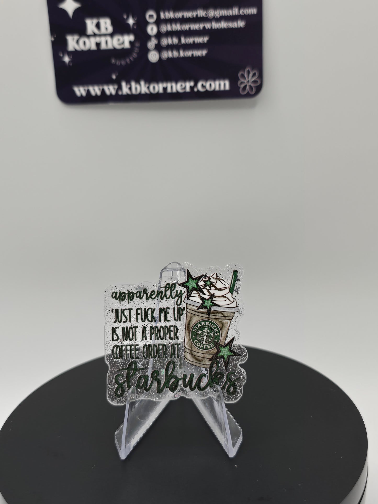Acrylic Glitter Flatbacks- Starbies Order